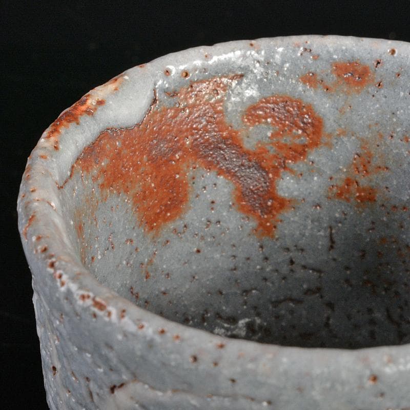 北大路魯山人作　鼠志野　盃　共箱　D　R6670