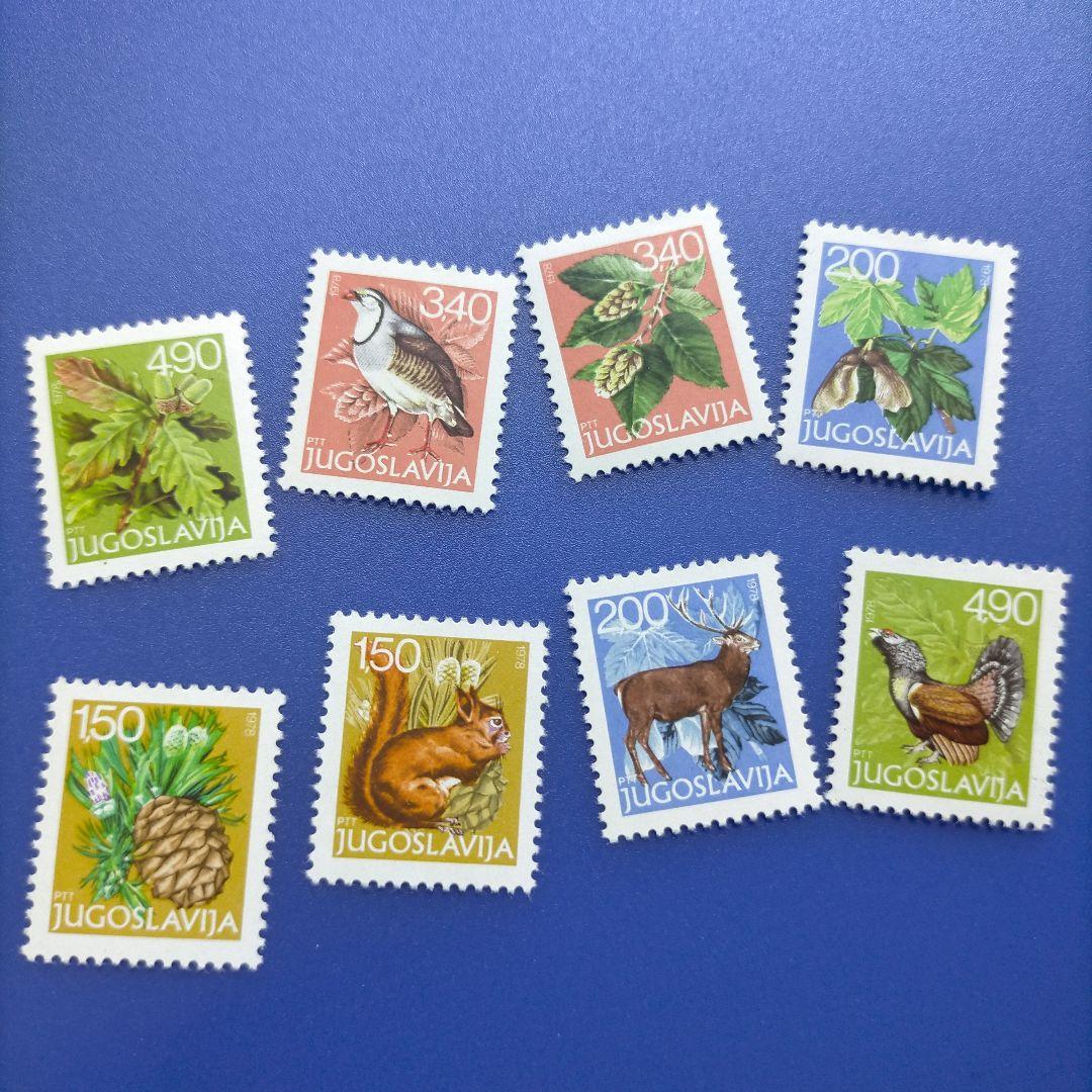 4026　外国切手 ユーゴスラビア 1978年　動植物 シリーズ　8種完未使用