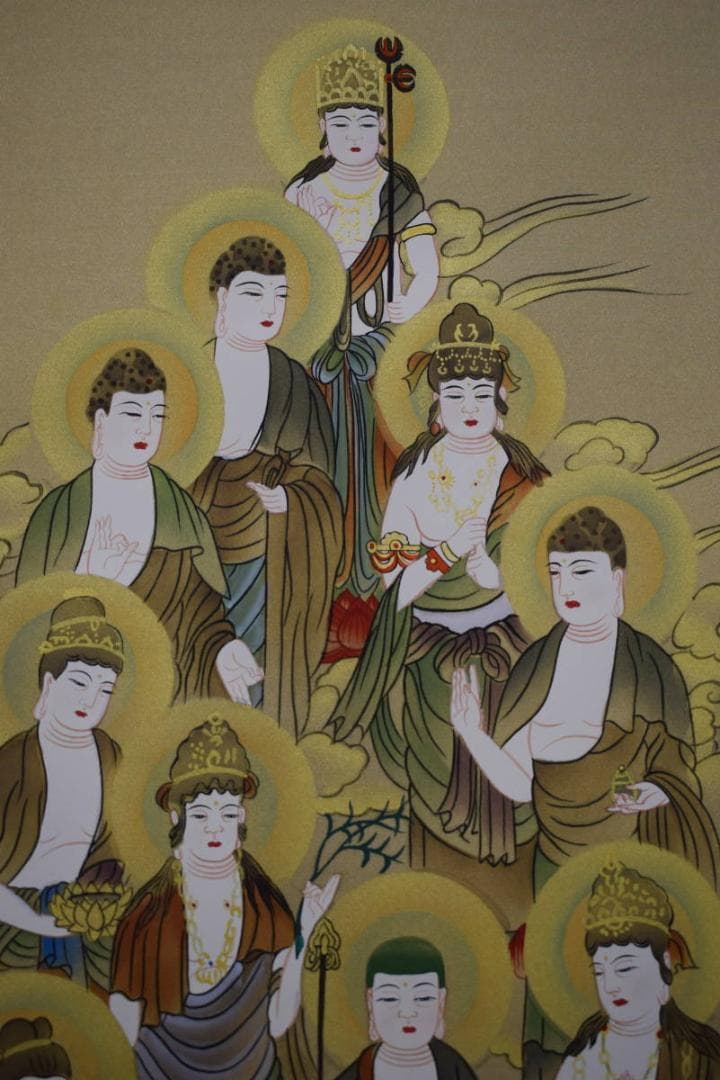 真作/福田素仙/十三佛図/人物図/布袋屋掛軸HK-30