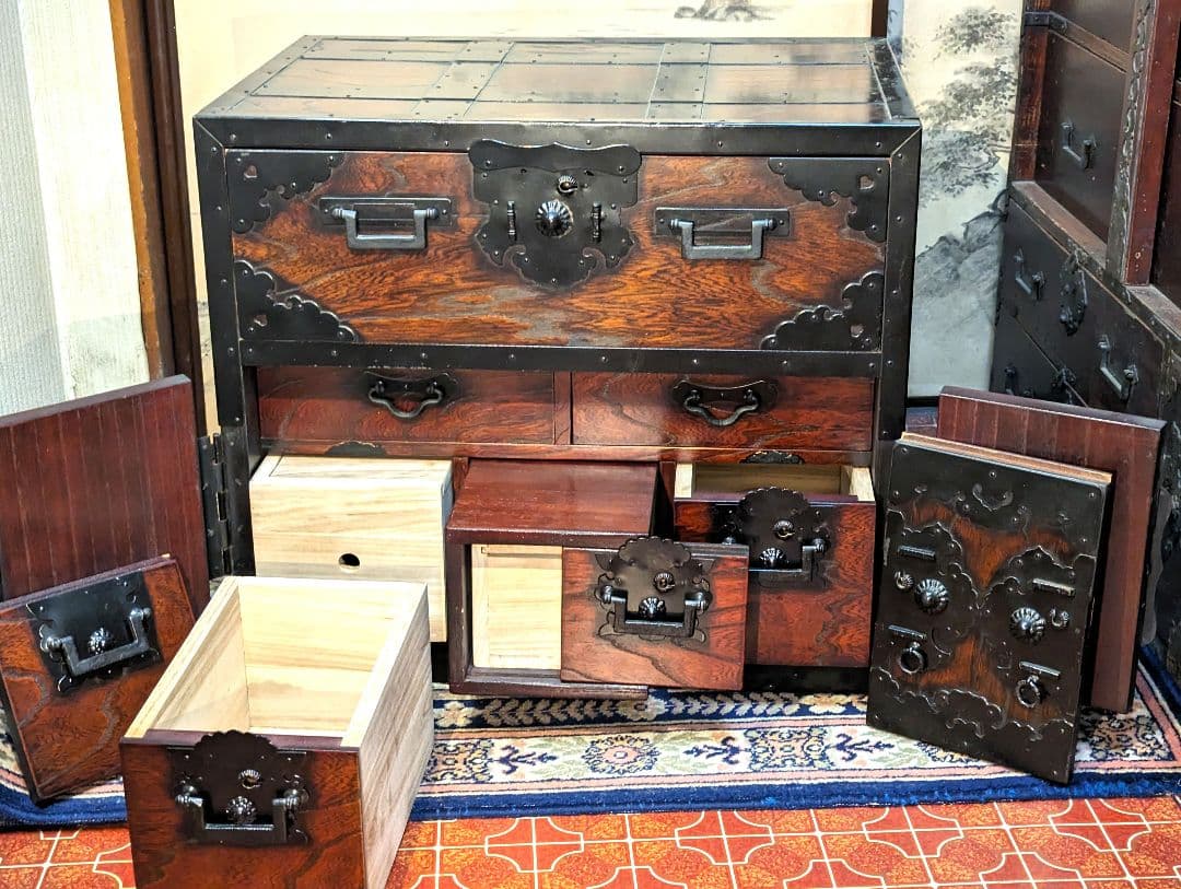 船箪笥　銭箱　時代箪笥　帳場家具　　　　　古箪笥