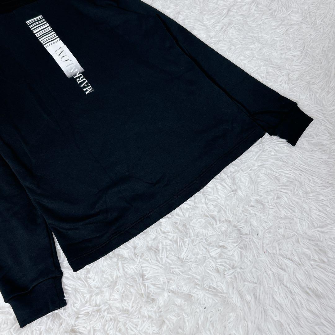 マーク&ロナ ハーフジップ プルオーバー ロゴ 44 黒　スカル ブラック