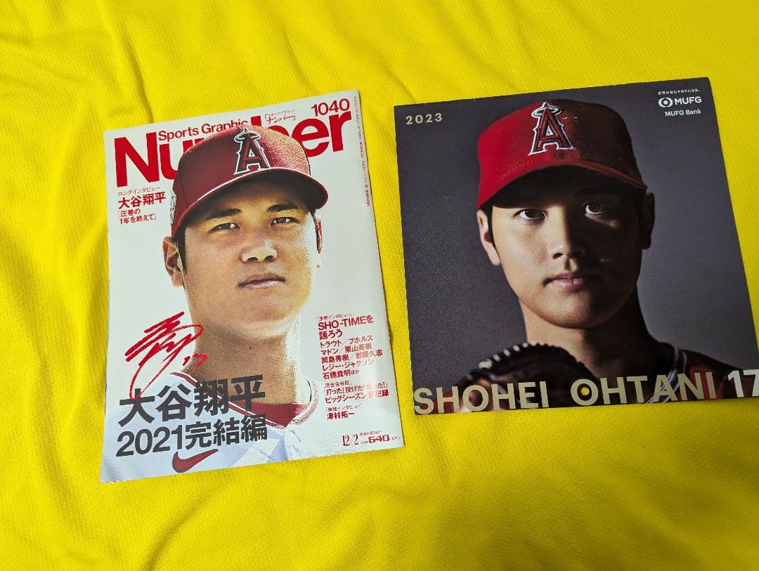 大谷翔平 顔顔Ｔシャツ カレンダーと本