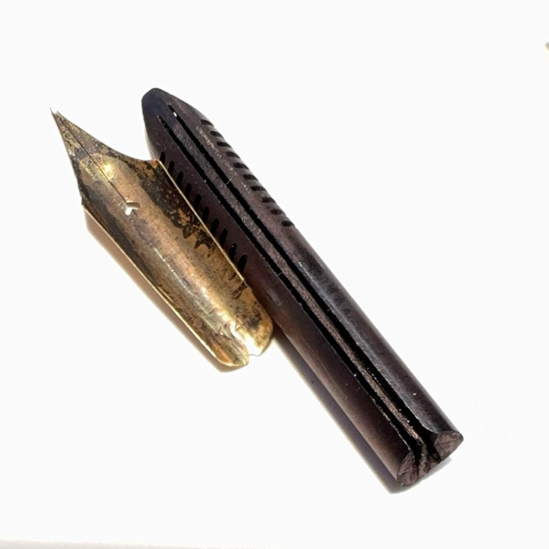 ヴィンテージ 国産 Steady 万年筆 14K F Flex 洗浄済