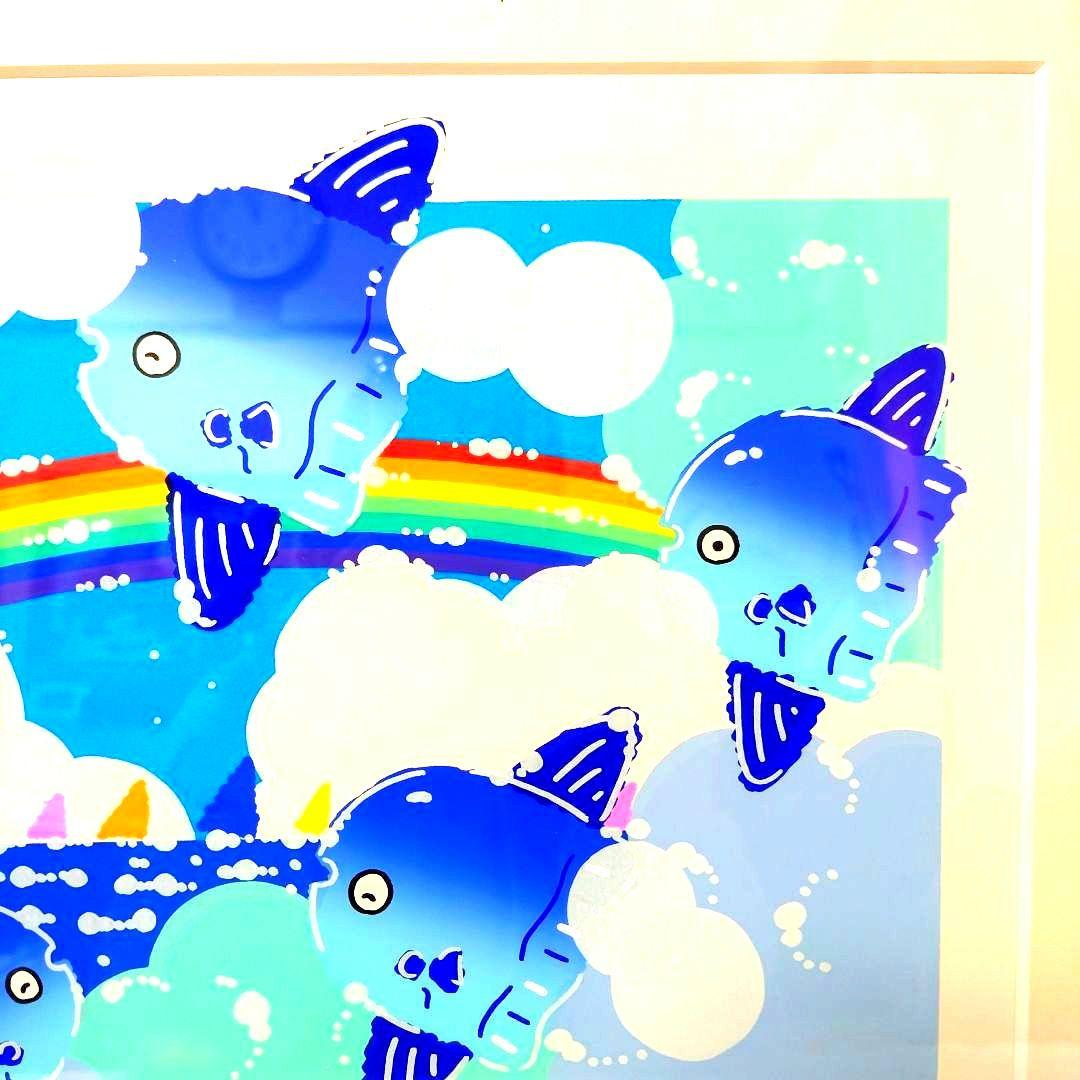 【値下げしました】【美品】【良品】おかもとみわこ『雲にのりたい』シルクスクリーン