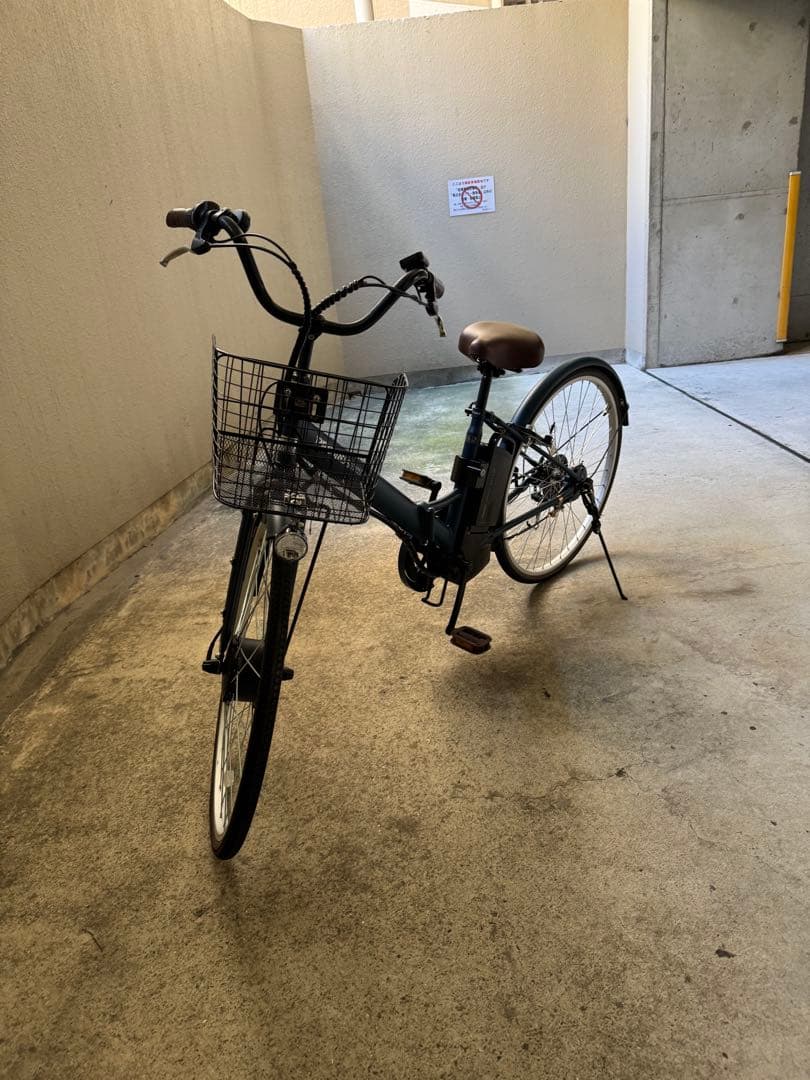 電動アシスト自転車 シティタイプ 青 26インチ