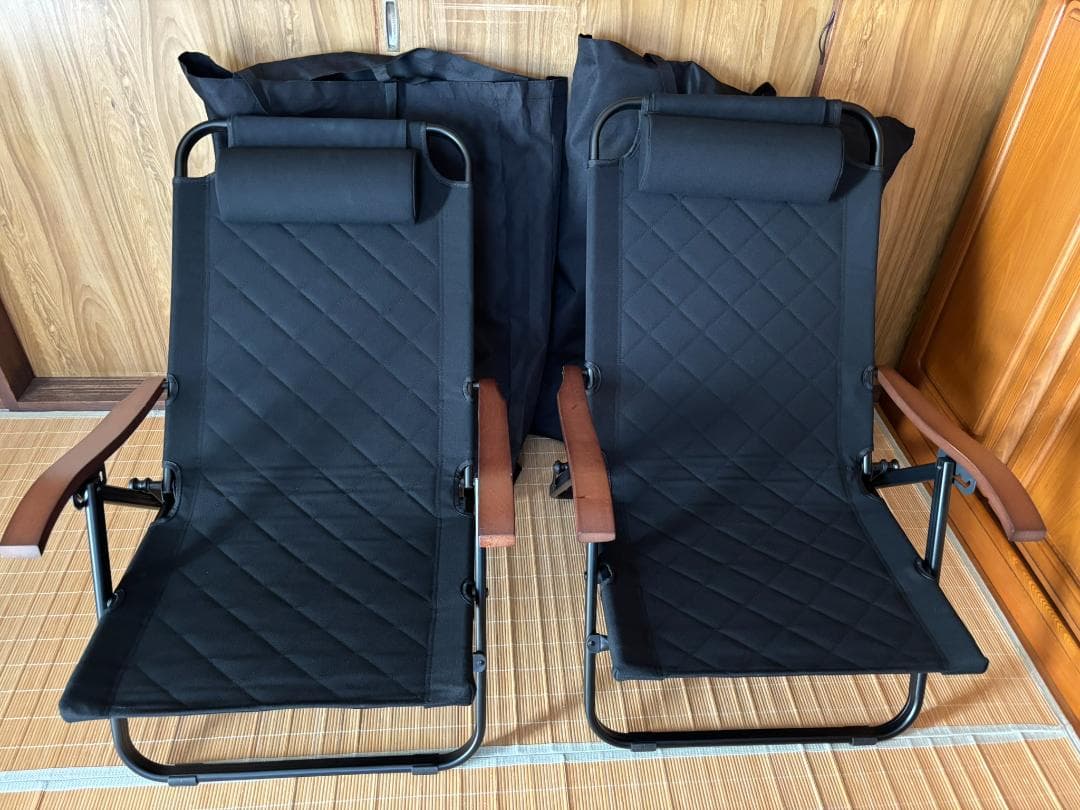 ハイランダー クライマックスローチェア2 ブラック AL(アルミ) 2脚セット