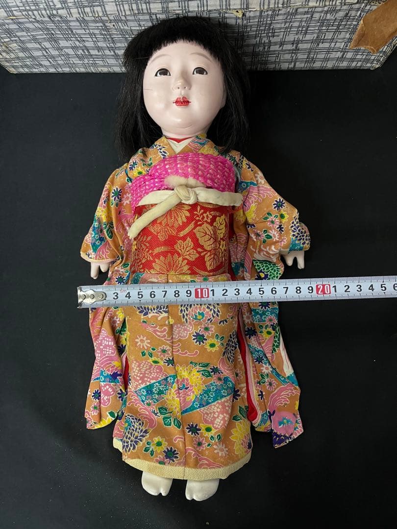 市松人形　抱き人形　アンティーク　古玩具　愛　松風　レトロ　ビスクドール