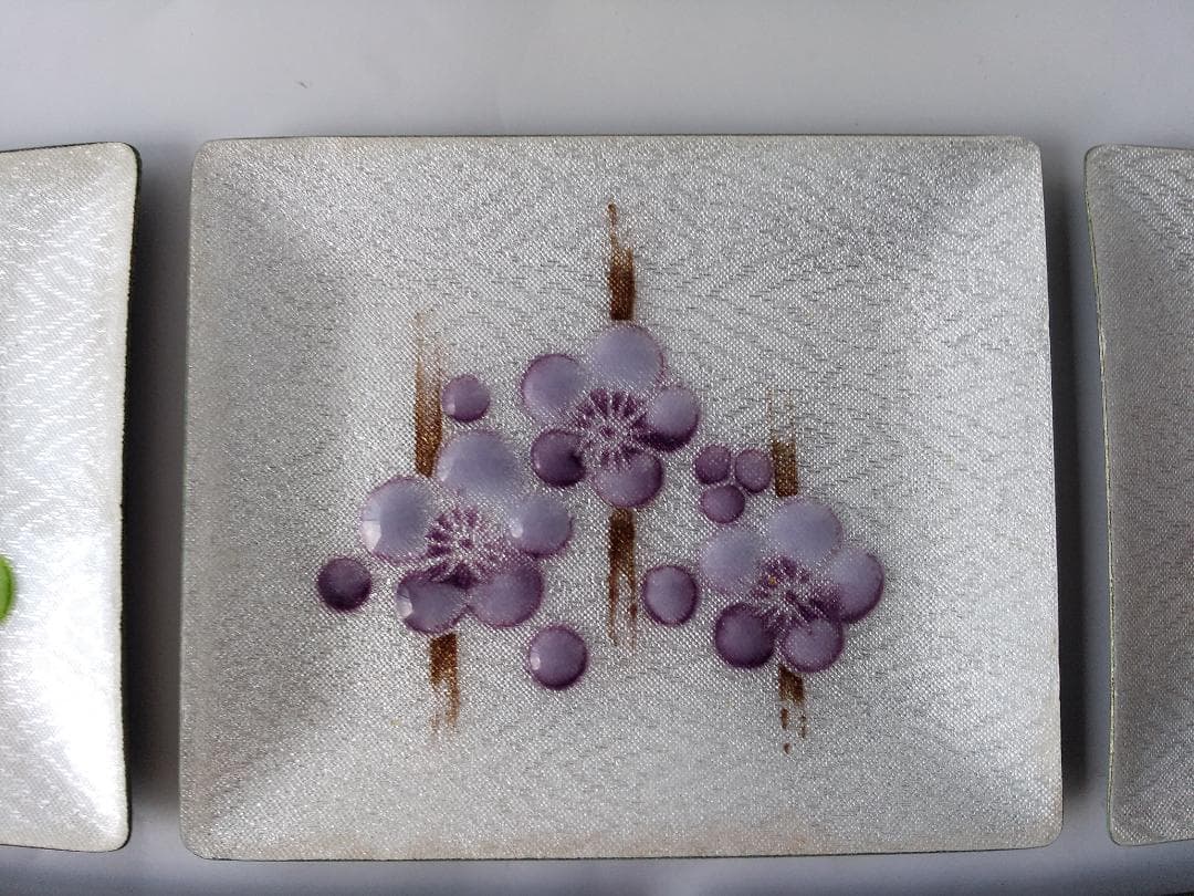 美術 七宝焼 銘々皿 飾り皿 5客セット 新品 未使用 です。