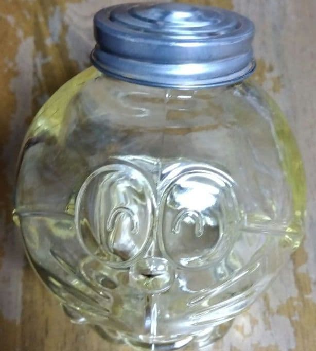 ドラえもん　瓶　小物入れ　ガラス　黄色