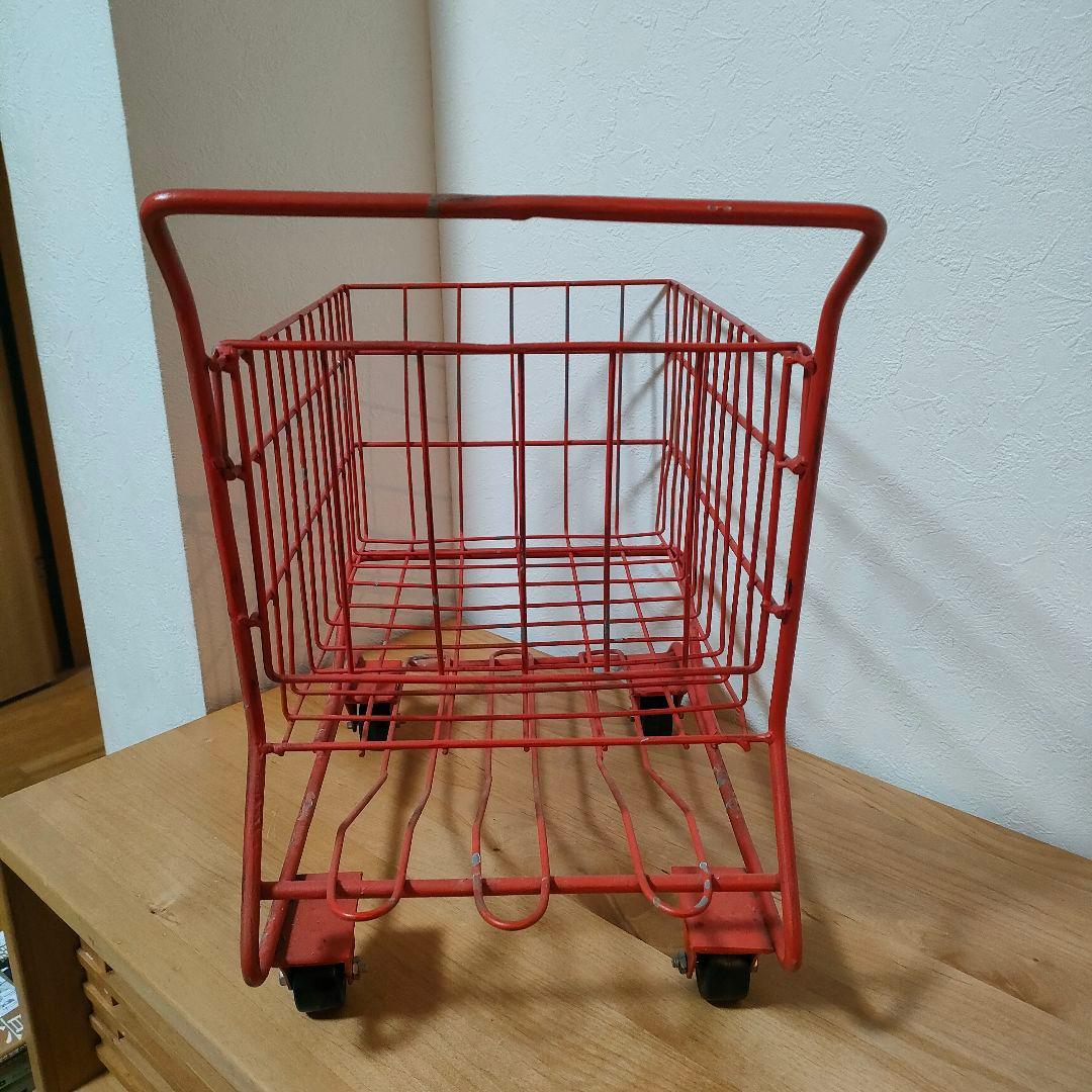 赤い 鉄製　アンティーク キャリーワゴン