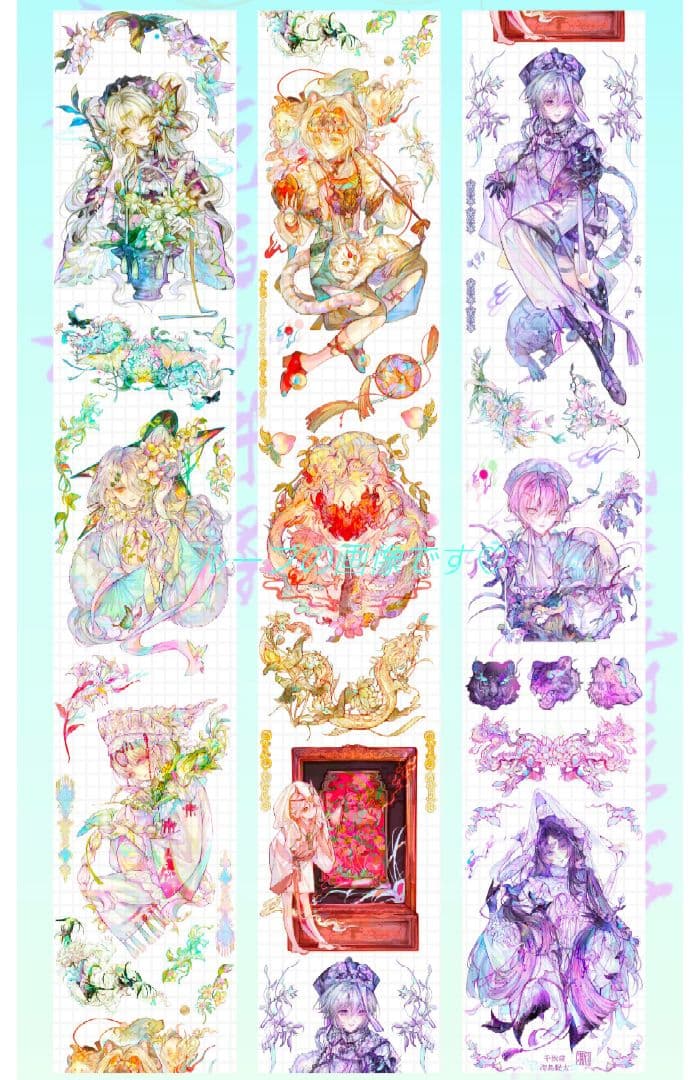 J1041＃千秋岁(贝壳光)xx studio切り売り海外人物マステ女の子