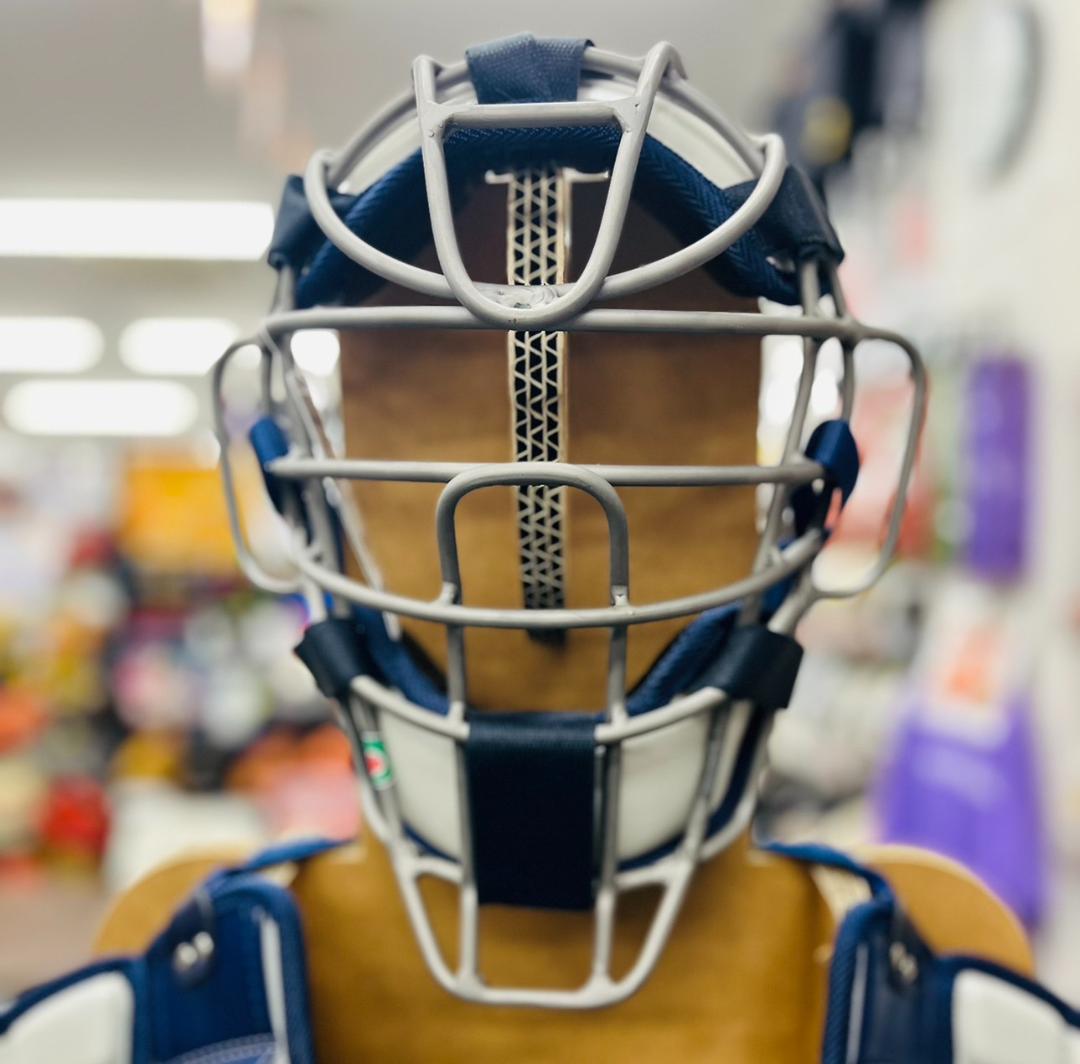 値下げ　特別価格　ハタケヤマ　軟式キャッチャー防具 3点セット　ネイビー　軟式用