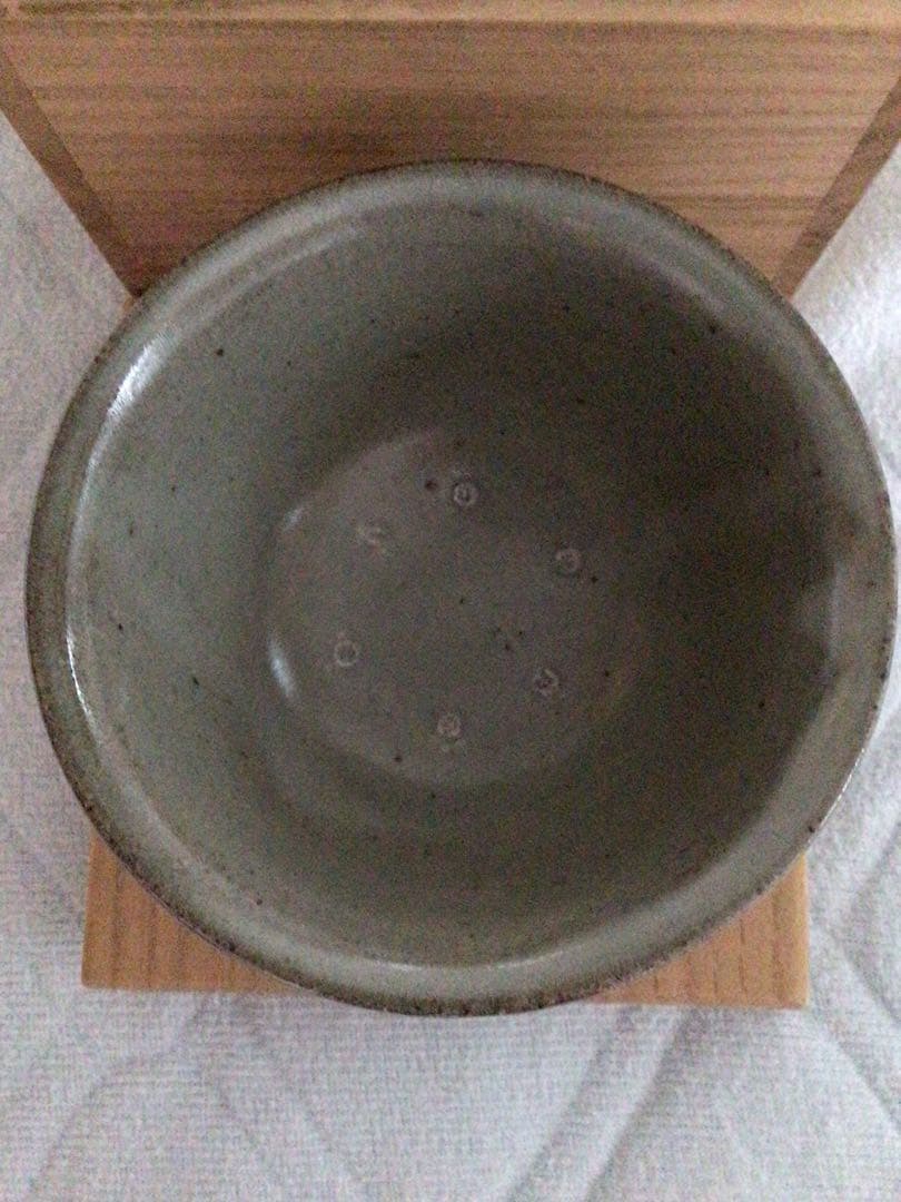 益子焼　人間国宝　島岡達三　象嵌小鉢