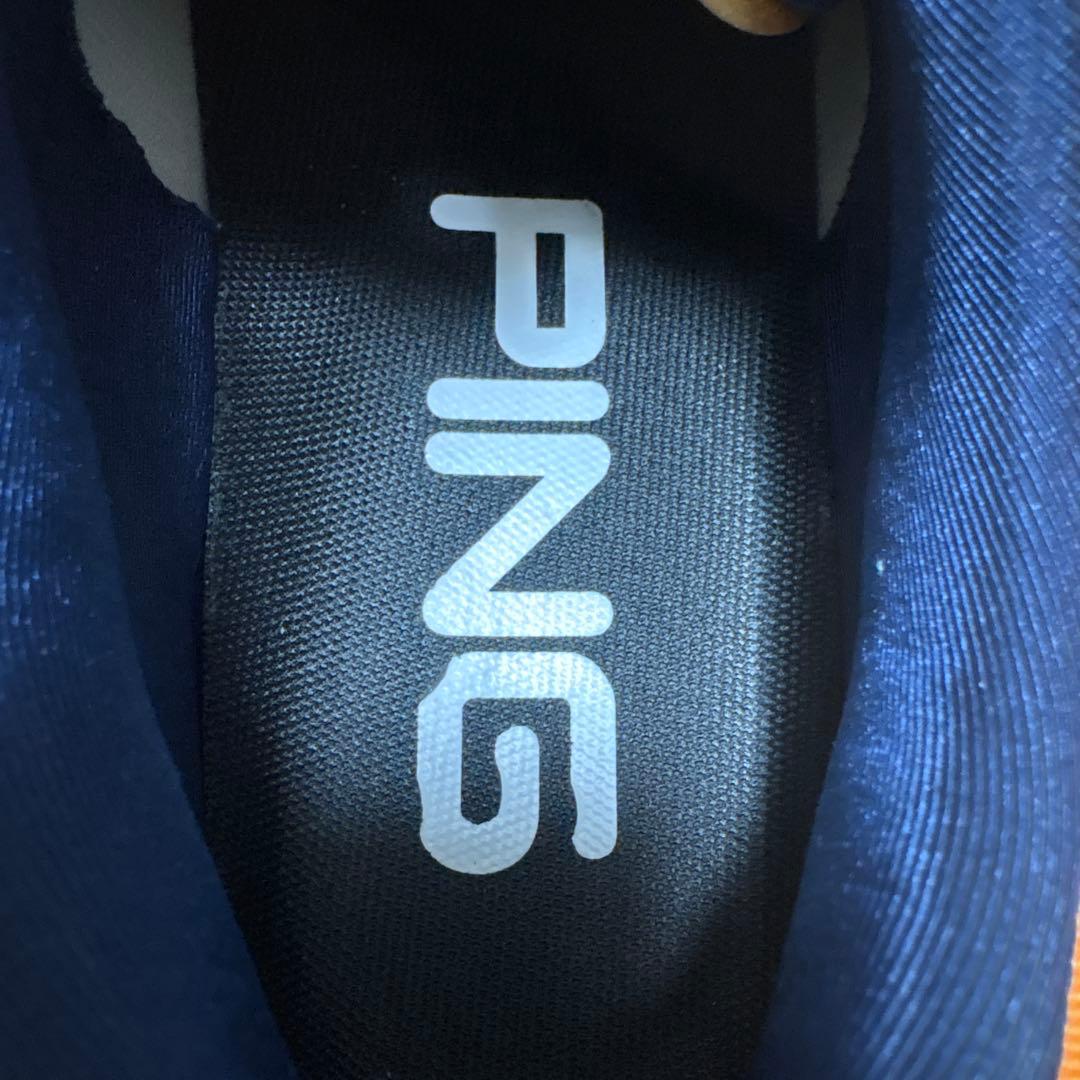 PING スパイクレスジーコントロールワンゴルフシューズ オレンジ