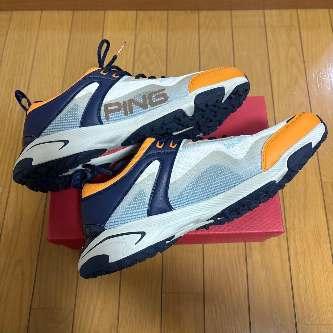 PING スパイクレスジーコントロールワンゴルフシューズ オレンジ
