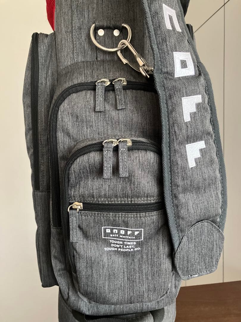 美品　ONOFF オノフ キャディバッグ 杢 （モク） グレー