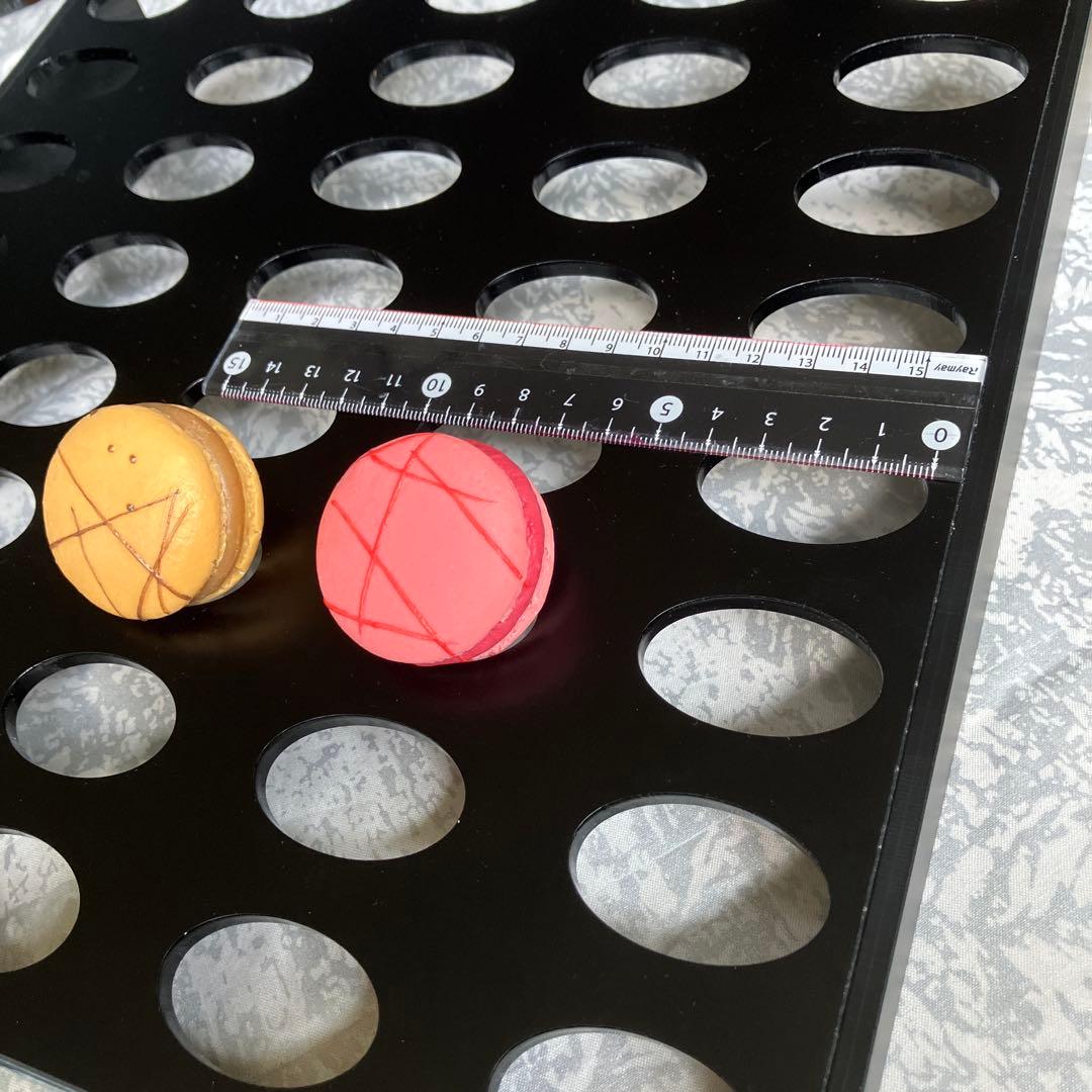 マカロンディスプレイトレー ホワイト＆ブラック2台セット