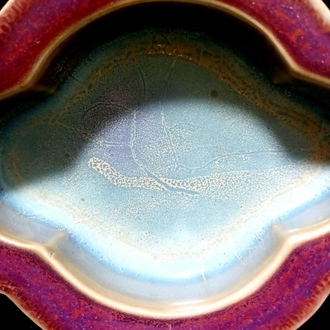 宋　鈞窯四足洗　中国古美術