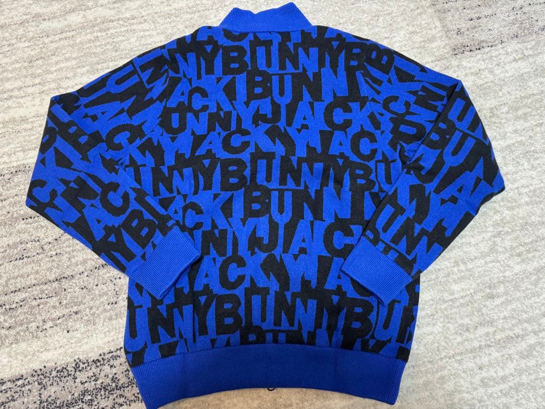 ジャックバニー Wジャガード フルジップアップニットジャケット　サイズ4