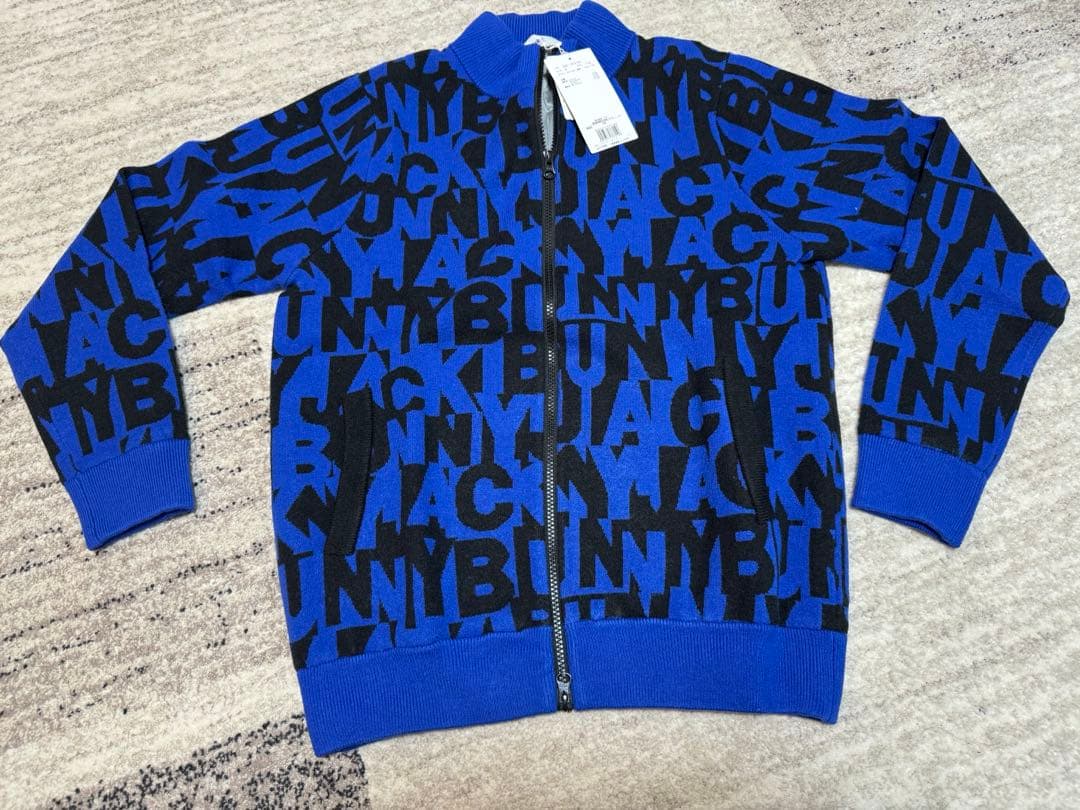 ジャックバニー Wジャガード フルジップアップニットジャケット　サイズ4