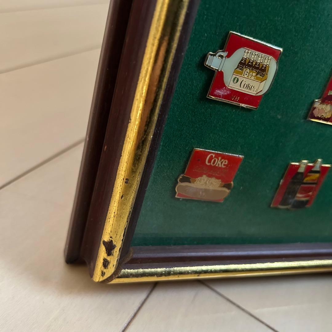 コカ・コーラ ピンバッジセット 額装品/ 100周年 1886-1986 限定品