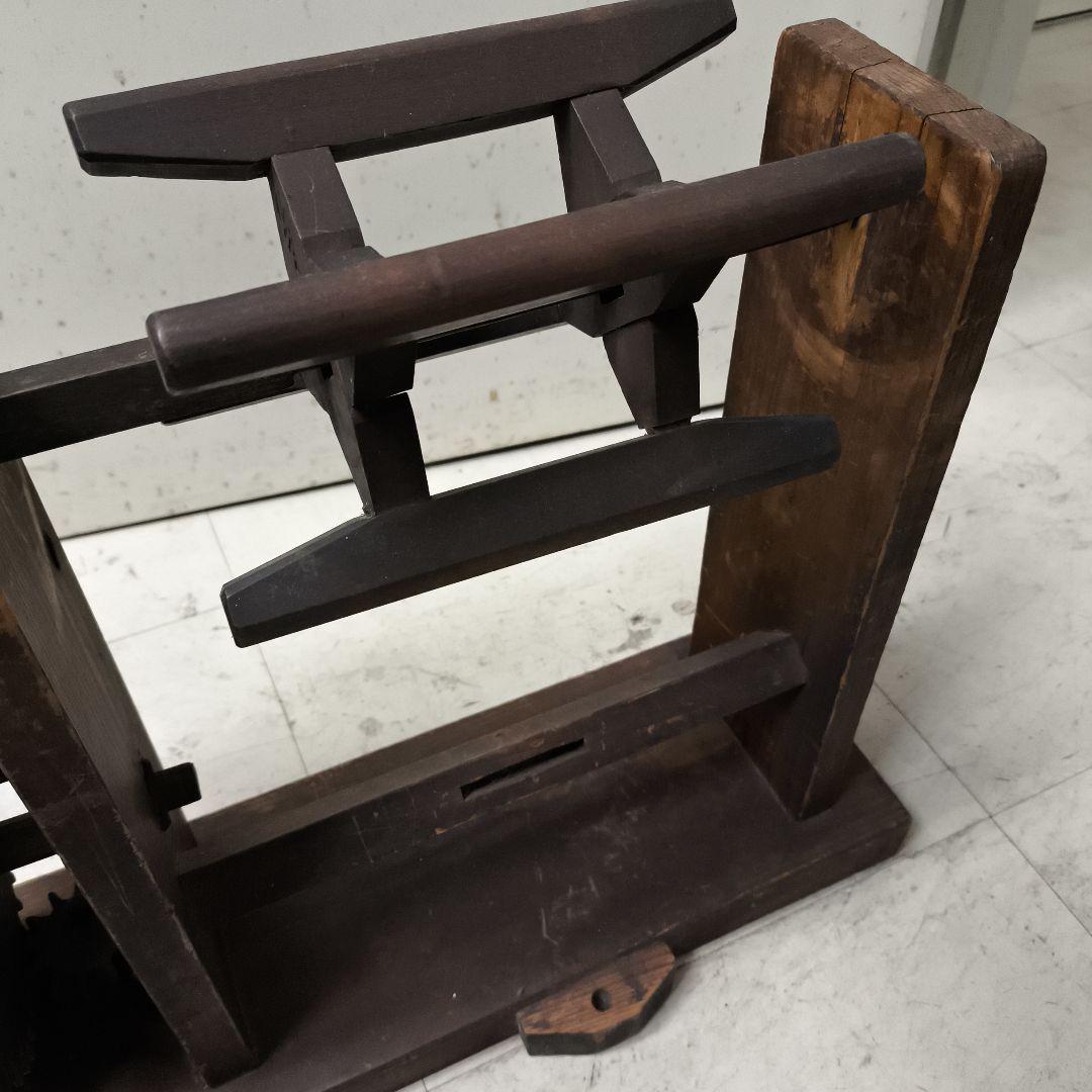 骨とう品★多分木工糸車★動作確認します★100年経っているかな？