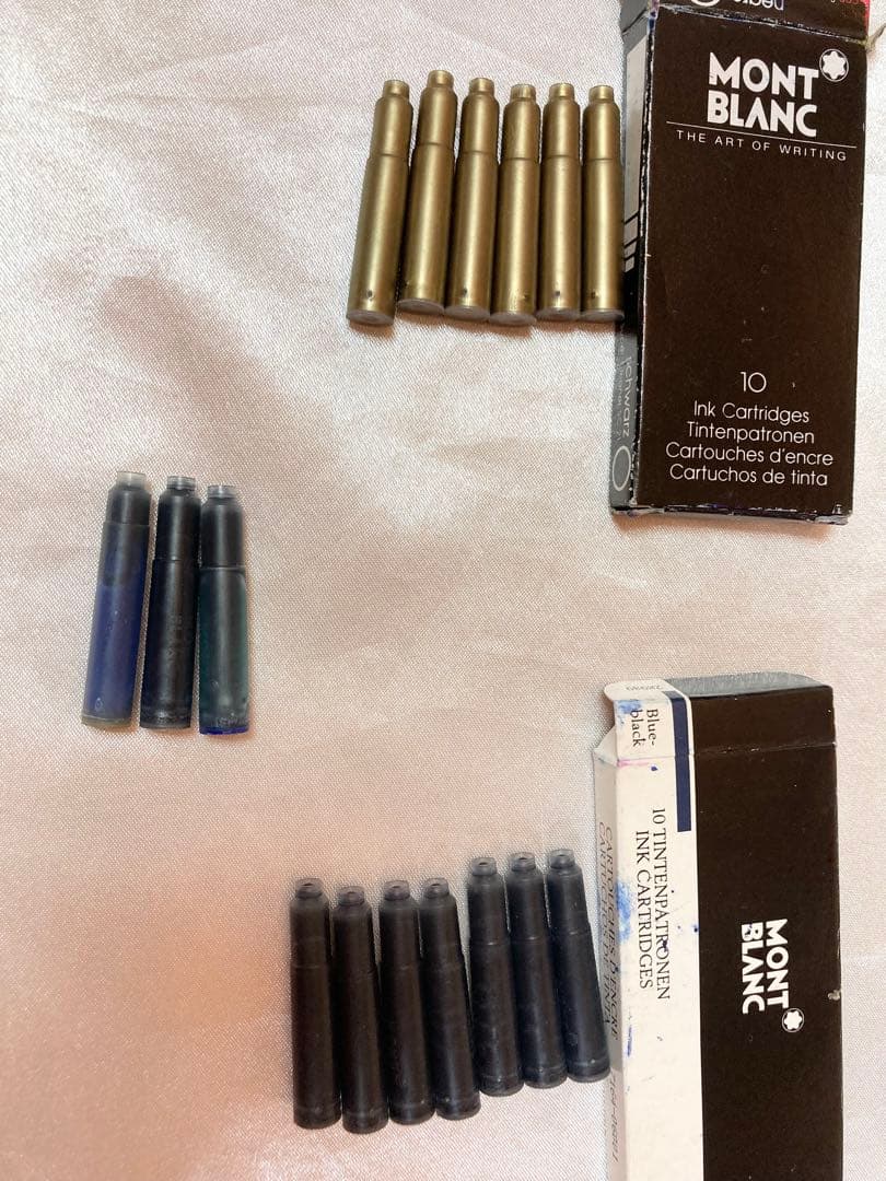モンブラン 万年筆 純正レザーケース インクカートリッジ付 早稲田大学生協