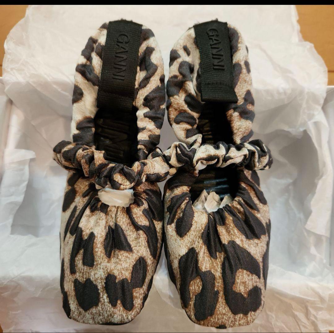 GANNI ヒョウ柄 バレエシューズ レオパード 36