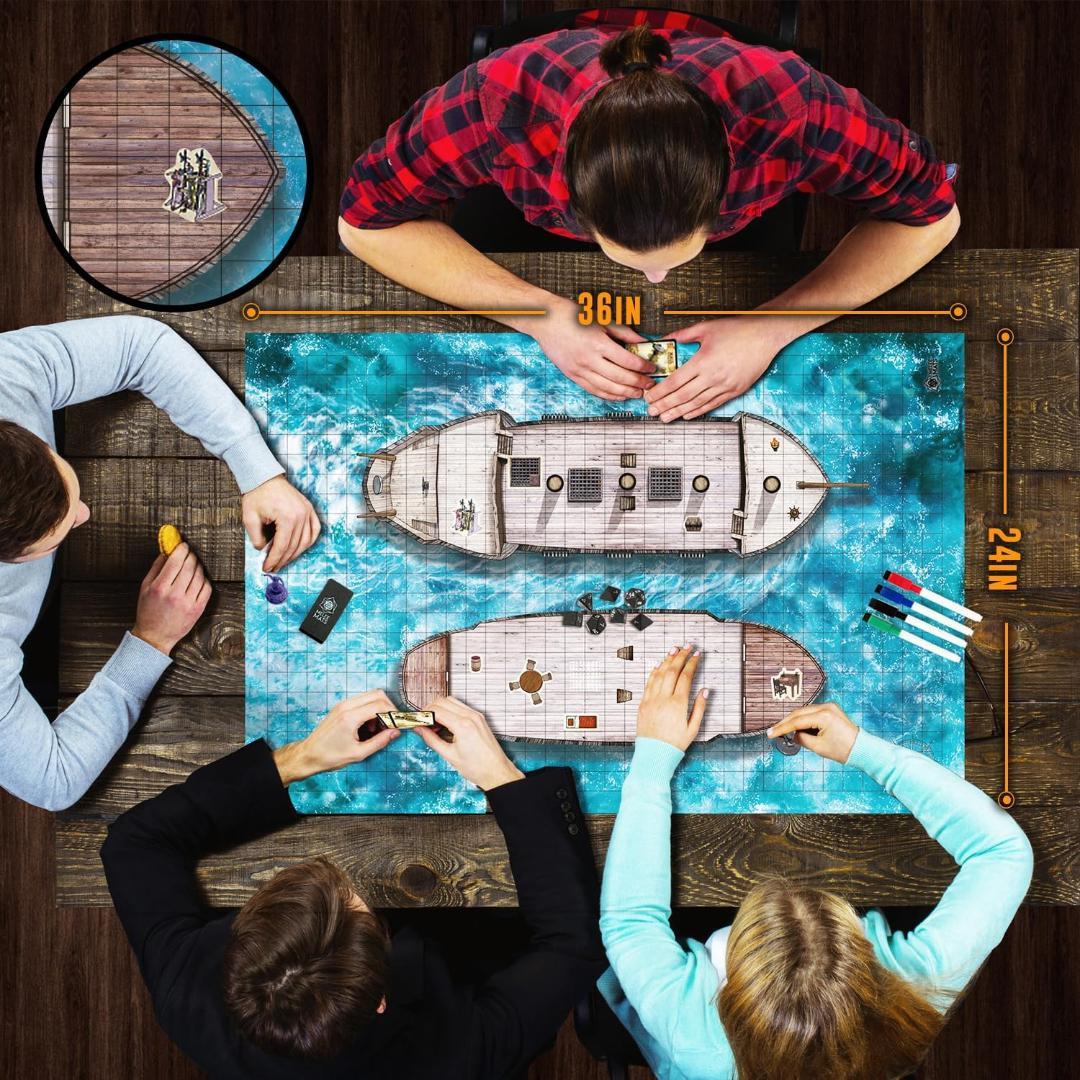 新品Melee MatsDNDマップスターターキット24x36インチ2パック両面