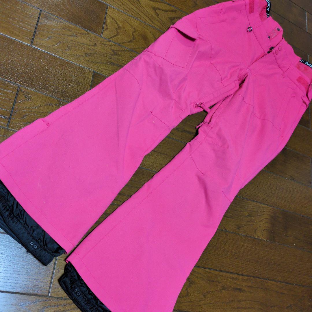 【美品】ROXY　スノボウェア　上下セット　総柄　オルテガ柄　ピンク　Ｓ