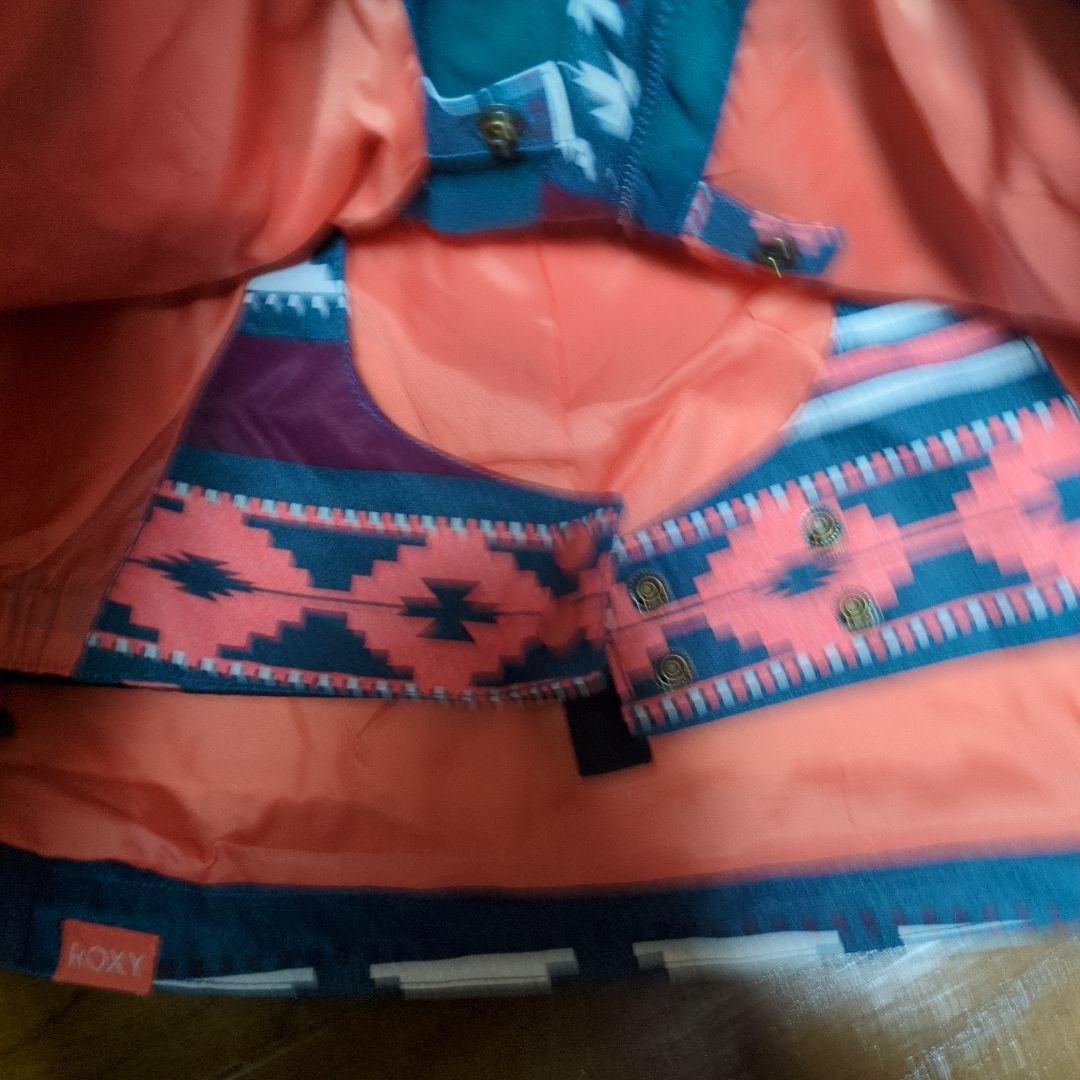【美品】ROXY　スノボウェア　上下セット　総柄　オルテガ柄　ピンク　Ｓ