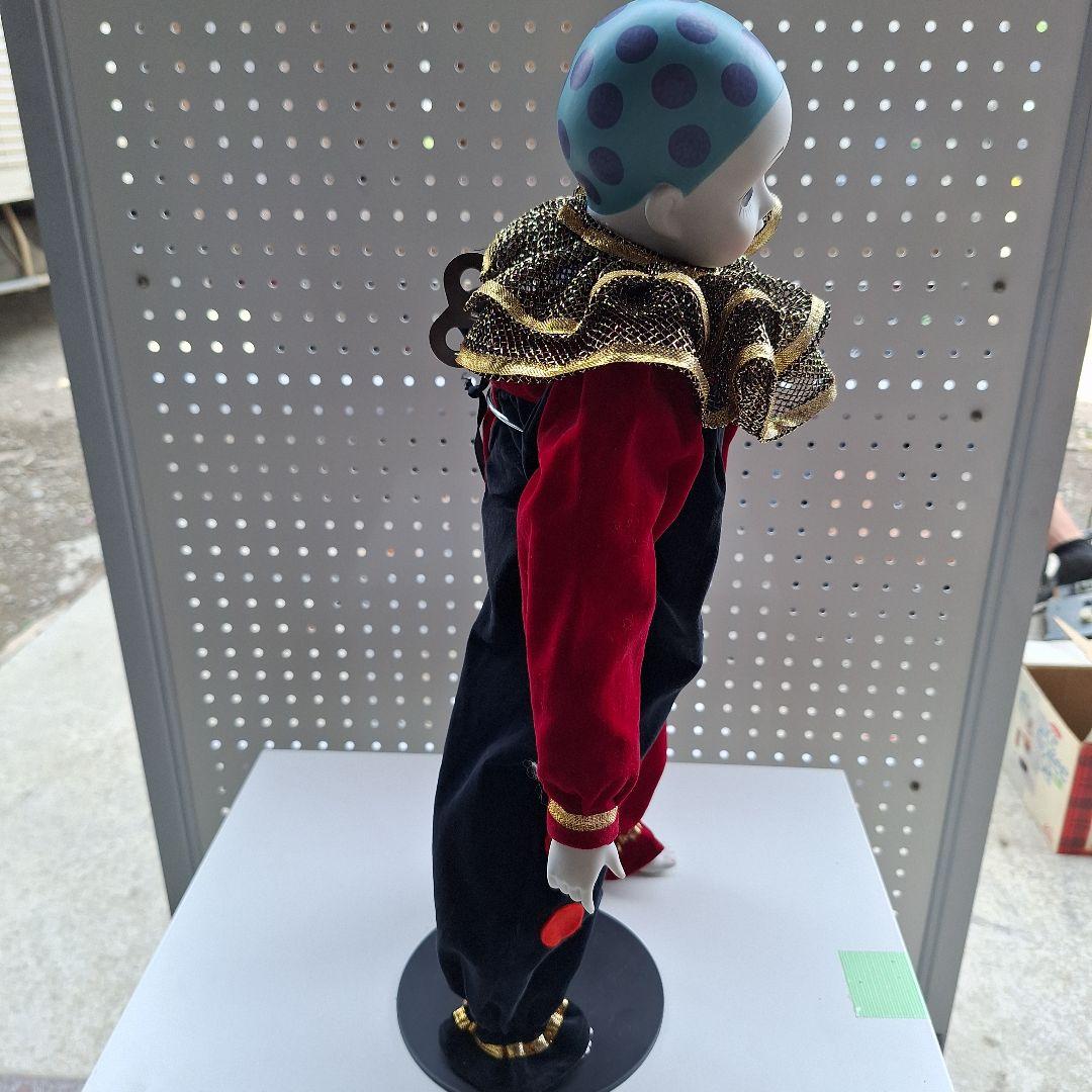 ピエロ 人形 アンティーク オルゴール 陶器 インテリア