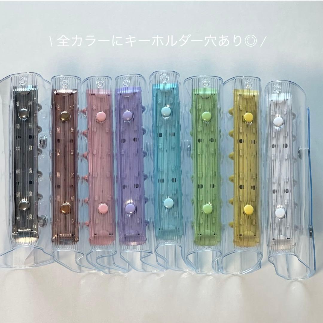 リピ続出⭐️シール帳 A7透明 クリアバインダー シールリフィル 台紙10 ピンク