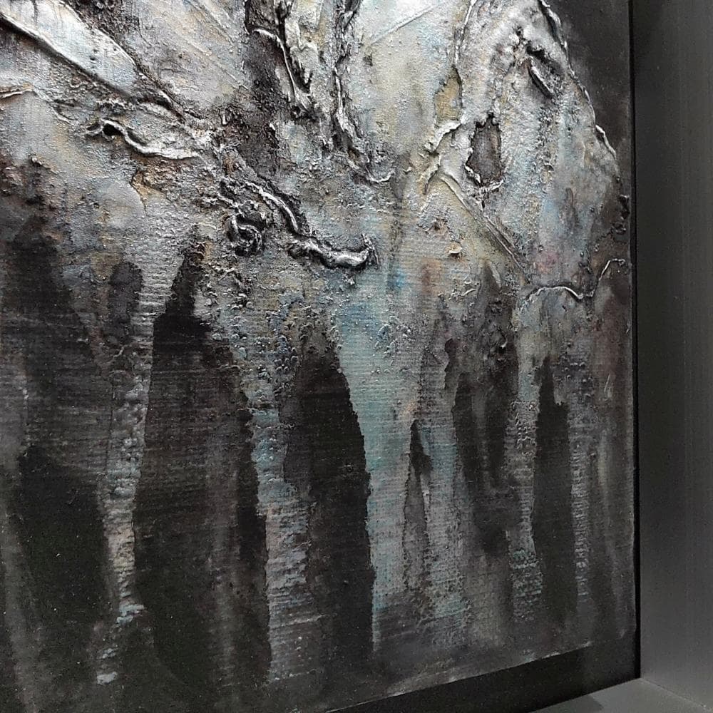 内野隆文　抽象画　F0号　絵画　現代アート　キャンバス　アクリル　美術　額縁