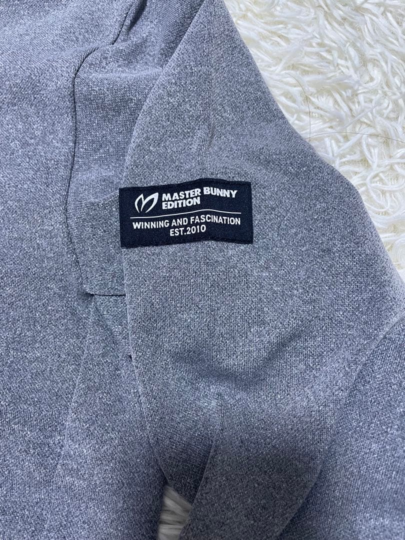 マスターバニーメンズ 長袖 ポロシャツ ワンポイントロゴサイズ6