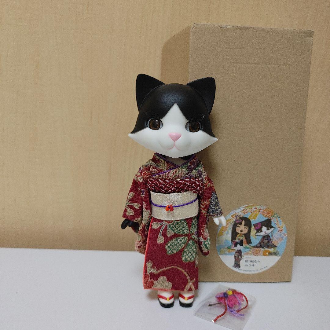 猫キャラクター 着物 フィギュアきせかえ人形 DOLL ニッキ　着物　セキグチ