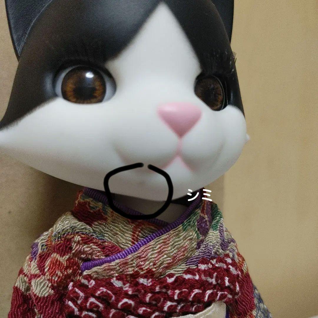 猫キャラクター 着物 フィギュアきせかえ人形 DOLL ニッキ　着物　セキグチ