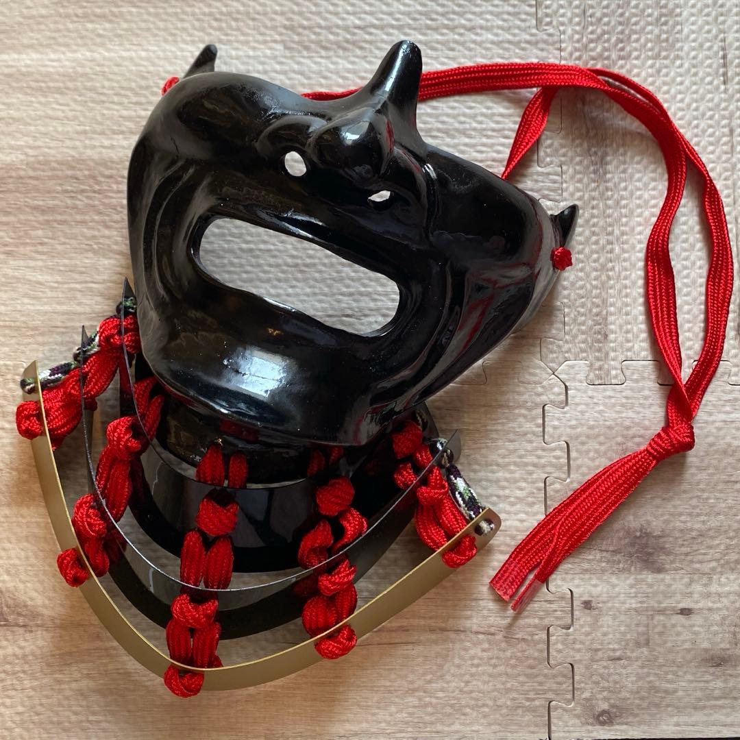 【着用可能】手作り　武具　鎧兜　甲冑　等身大　半頬　面頬　mempo 樹脂製