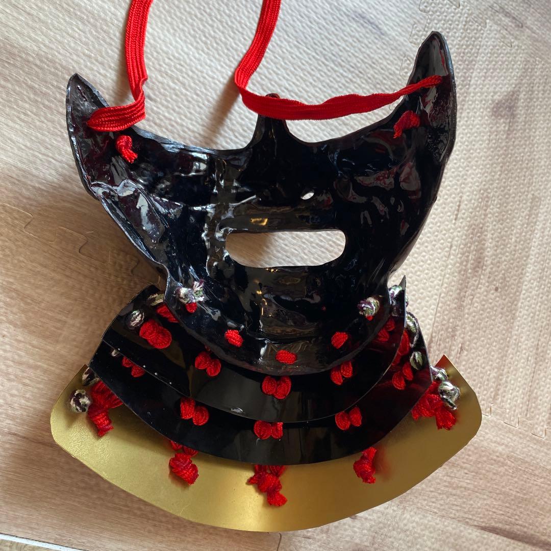 【着用可能】手作り　武具　鎧兜　甲冑　等身大　半頬　面頬　mempo 樹脂製