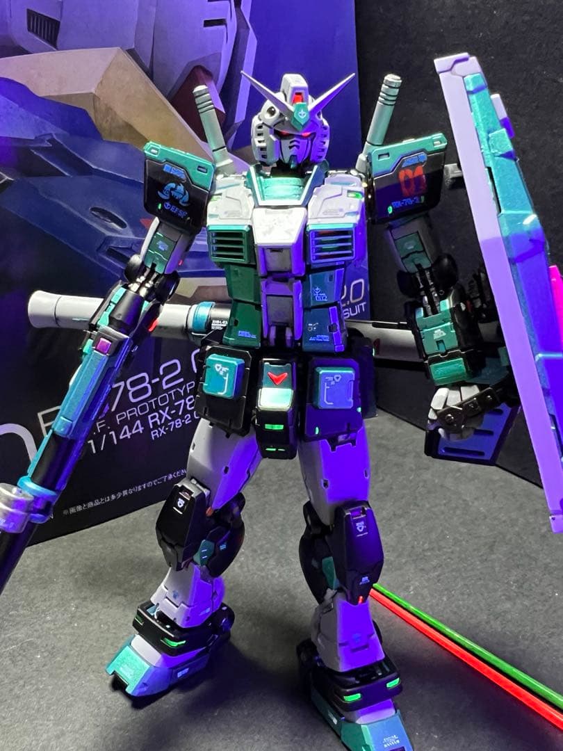 RG 1/144 RX-78-2ガンダムVer.2.0塗装完成品初音ミクカラー