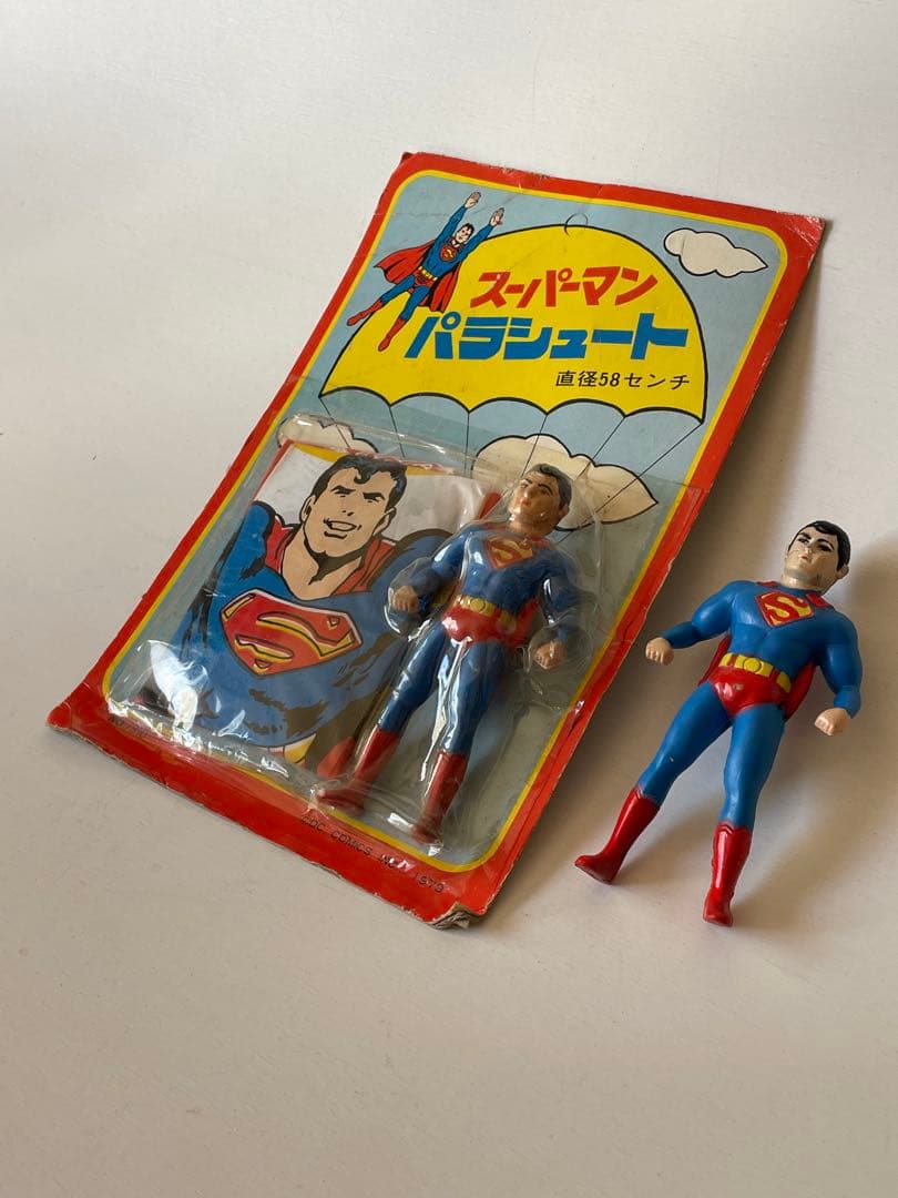 スーパーマンパラシュート　2体セット　昭和レトロ　ビンテージ　レア