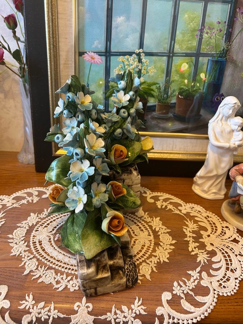 カポディモンテ　陶花　オブジェ　置物