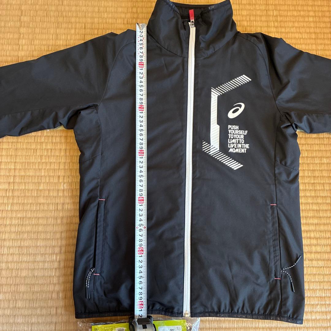 ASICS ブラック ウォームアップジャケット Mサイズ