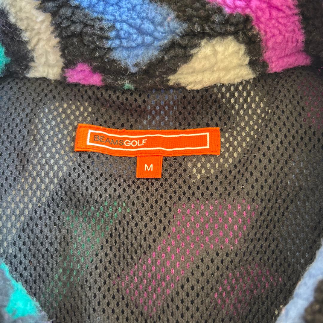BEAMS GOLF カラフル フリースジャケット M★美品★保温性高し