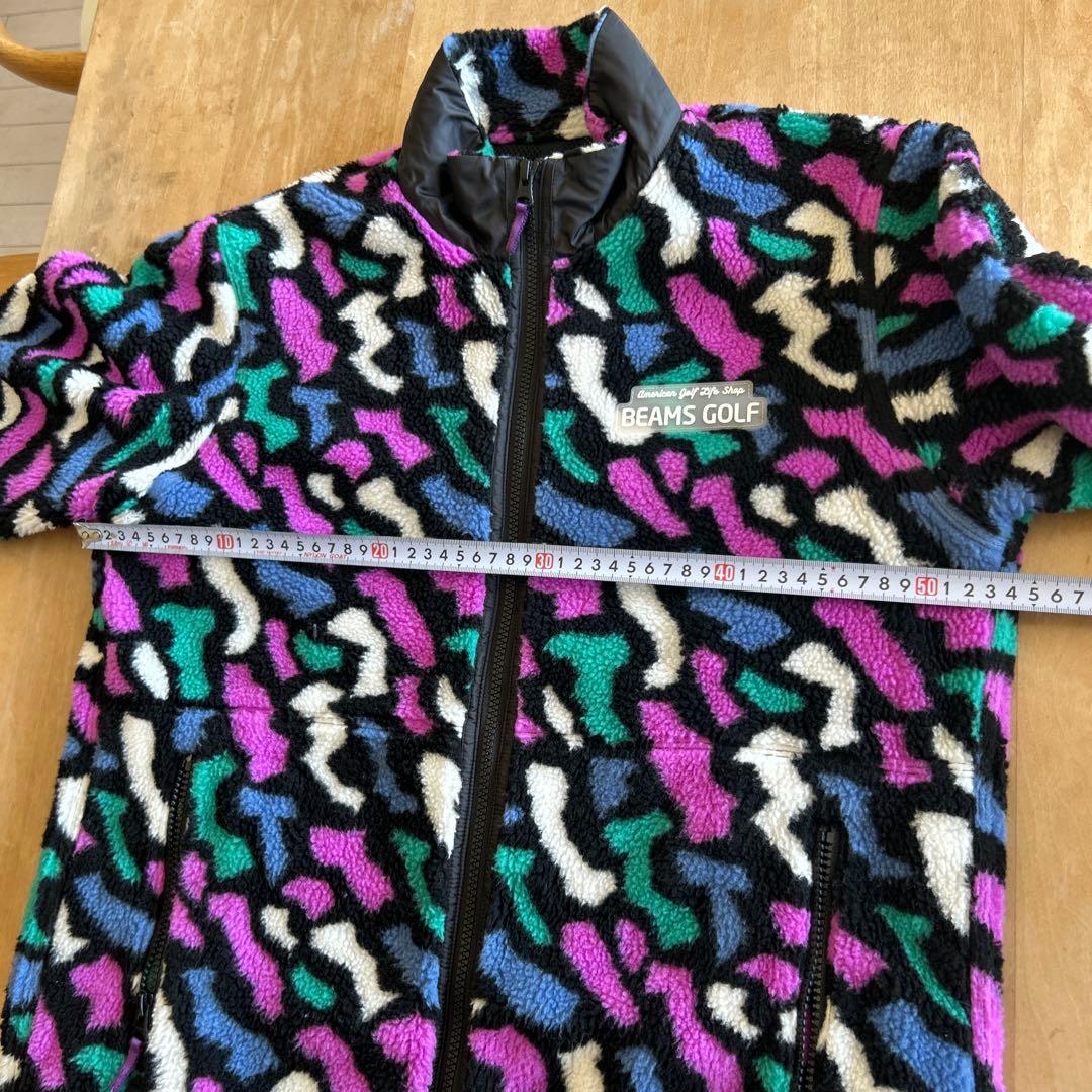 BEAMS GOLF カラフル フリースジャケット M★美品★保温性高し