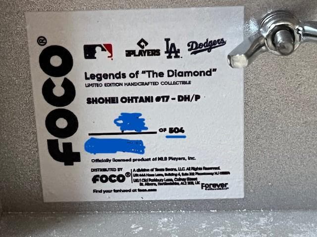 限定504個大谷翔平FOCO8インチエクスクルーシブ エリーアイコンボブルヘッド