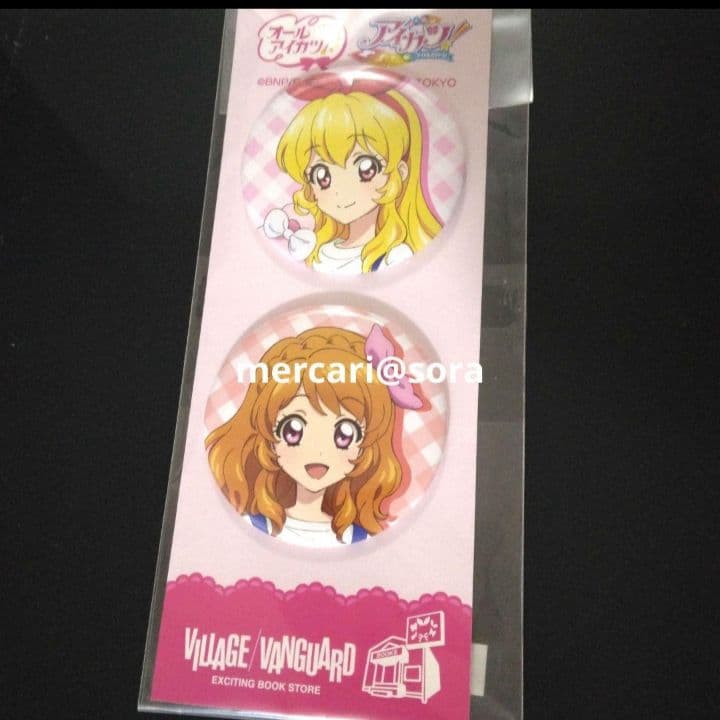 アイカツ！　ヴィレッジヴァンガード　コラボ　缶バッジ　星宮いちご　大空あかり