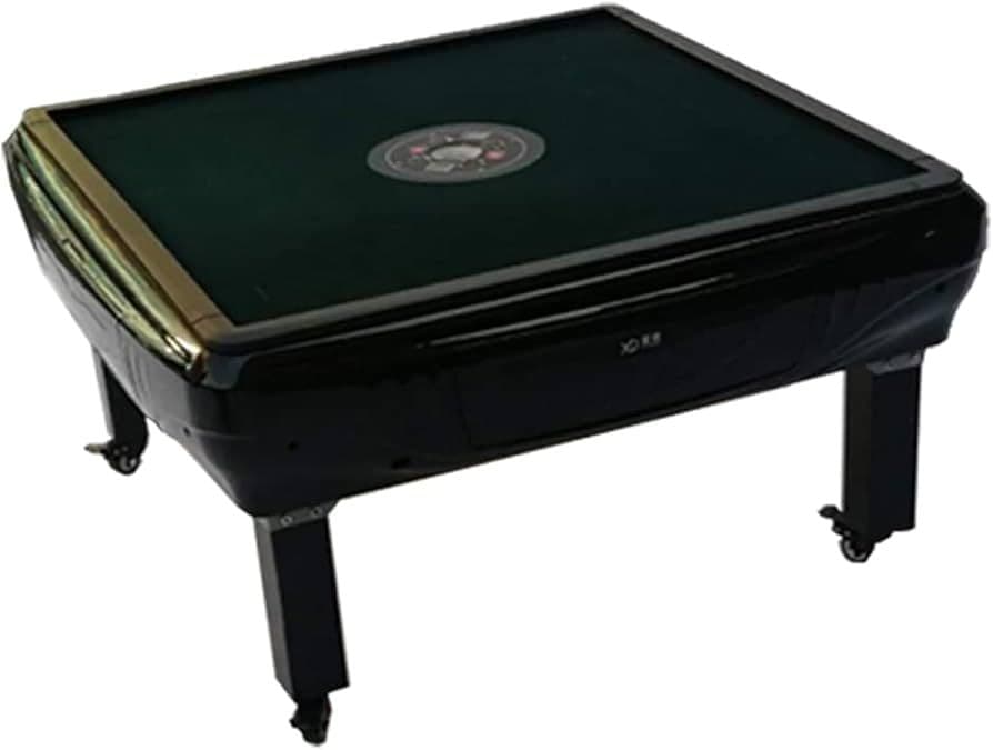 キャスター付き黒い麻雀卓