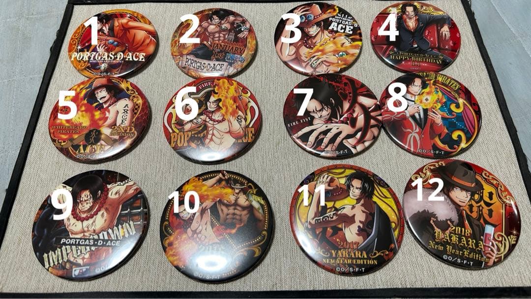 エース 輩缶バッジ まとめ売り 12個