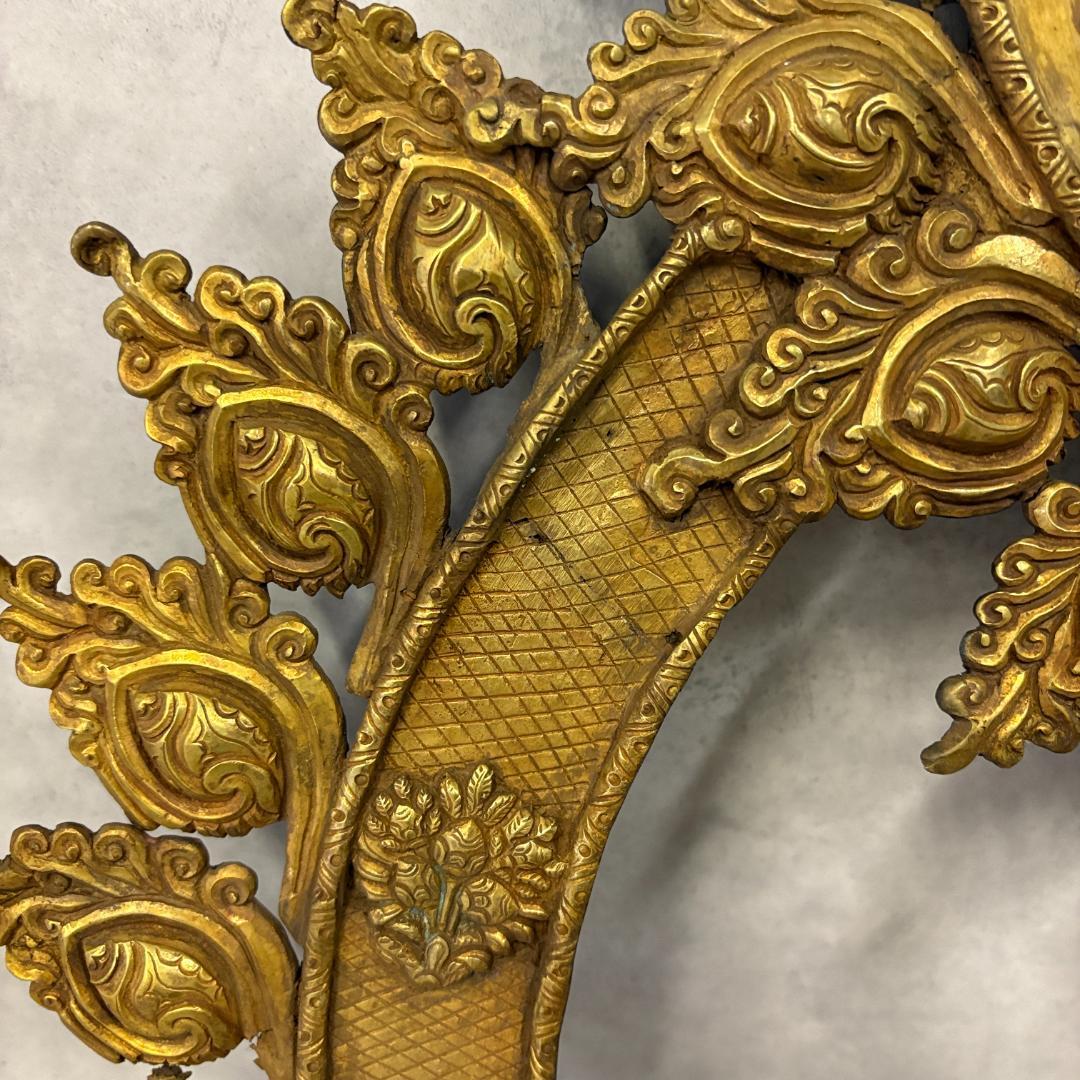 アーチ型光背フレーム／仏像・宗教像用 背面装飾 金属製